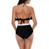 Women’s Two Piece High Waist Bikini Set with Ruffle Top and Ruched Waistband Swimwear for Beach Pool Resort
