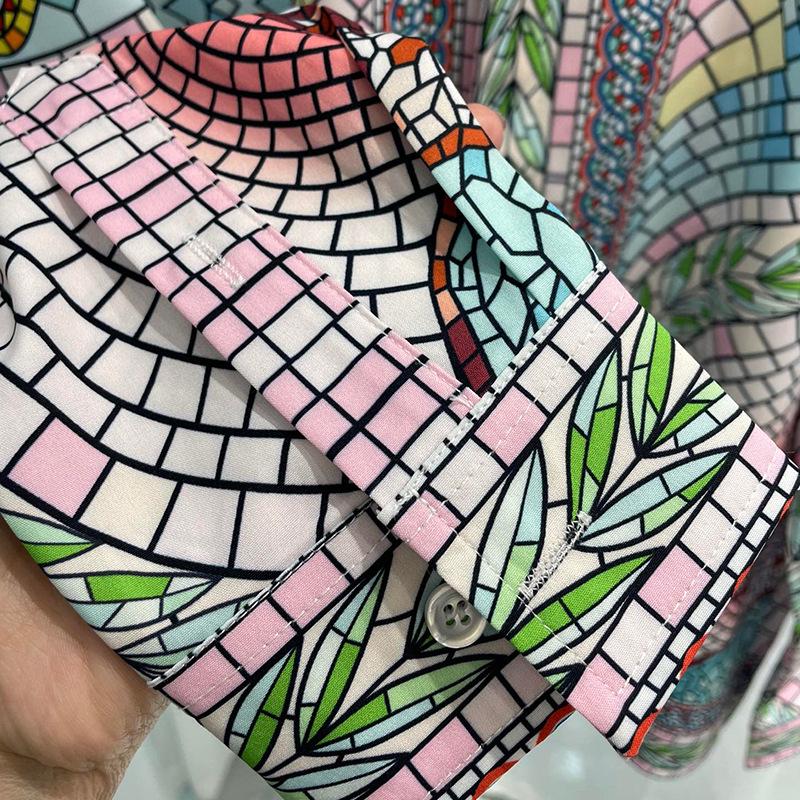 2024 Trendiges Langarm-Freizeithemd für Herren mit Digitaldruck