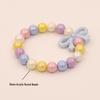 Colorful Acrylic Beaded Bracelet with Bowknot Charm for Girls