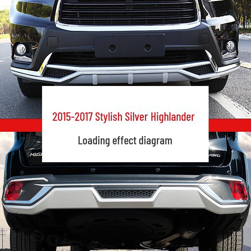 Compatible with Front and Rear Bumpers of Toyota Highlander Models from 2009-2011, 2012-2014, 2015-2018, and 2020.