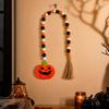 Halloween Wooden Bead Pendant Witch Hanging Ornament for Party Decorations