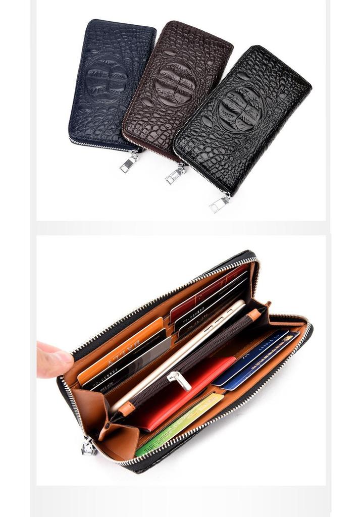 Men's Fashionable Crocodile Pattern Crossbody Handbag and Briefcase
