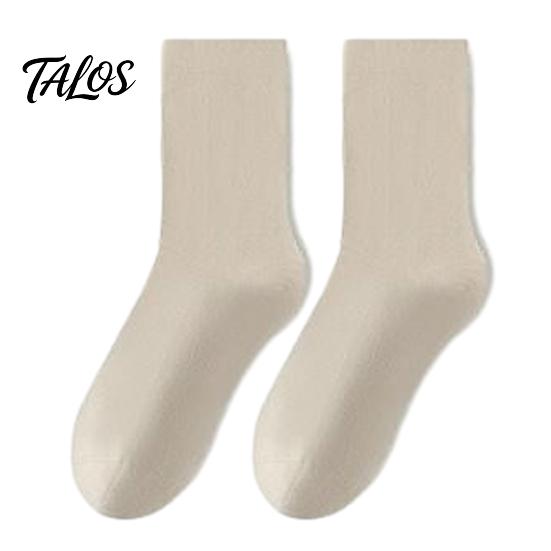 Lightweight Breathable Hosiery Crew Socks for Women, Solid Color Mid-calf Socks, Non-binding Daily Wear Cotton Yoga And Sports, Comfortable Casual Non