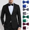 1 Set Men Bow Tie Kit Solid Color Bow Tie Kerchief Cufflinks Set Weddings Business Events Outfit Accessories