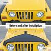 RT-TCZ for Jeep Wrangler TJ Hood Cover Exterior Accessories Engine Hood Bra Front Protector for Jeep Wrangler 1997-2006 Plain Black