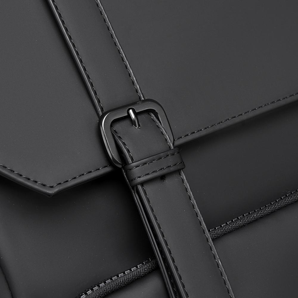 Large Capacity Commuter Backpack Men's Business Solid Color Backpack