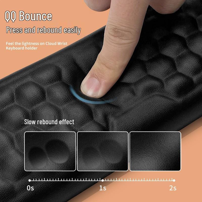 Memory Foam Wrist Rest & Mouse Pad - Ergonomic Silicone Support for Office & Gaming Keyboards