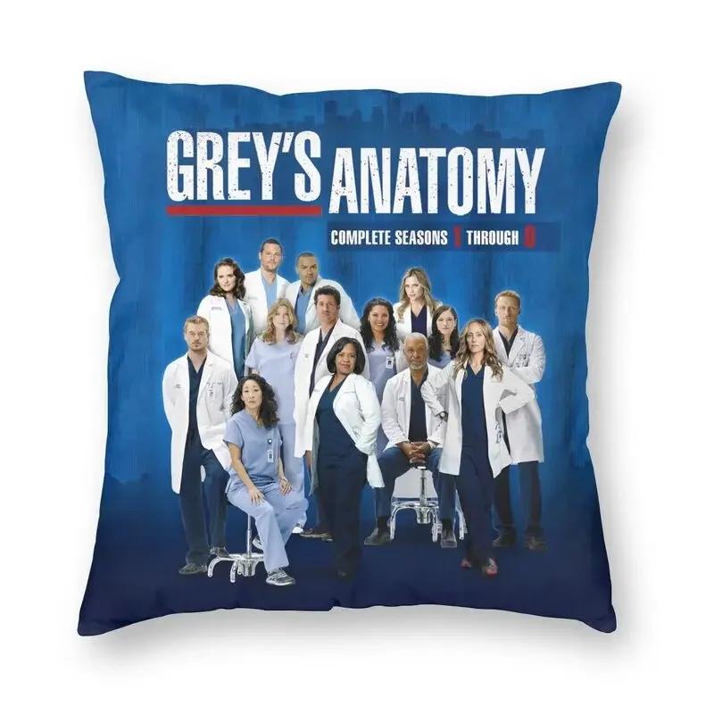 Greys Anatomy Seasons Episodes Signatures Cushion Cover Printing Throw Pillow Case for Sofa Custom Pillowcover Home Decoration