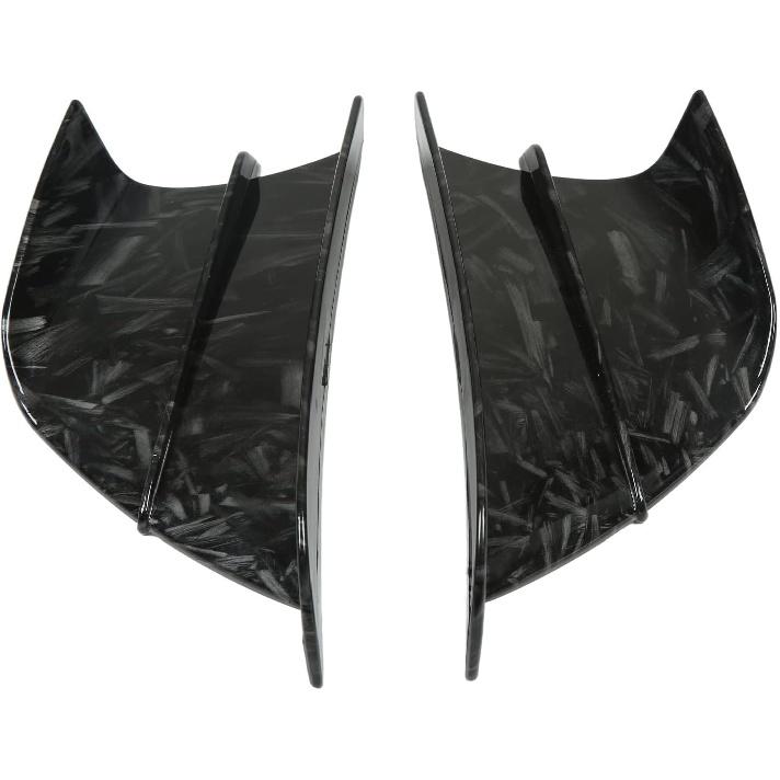 Motorcycle Side Wind Fin Motorcycle Side Spoiler Front Fairing Aerodynamic Winglets for Z900 Z1000 (Marble Grain)