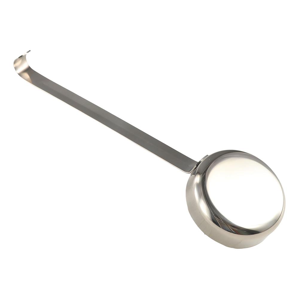 Stainless Steel Pizza Sauce Spoon Flat Bottom Serving Spoon Measuring Scoop Soup Ladle Kitchen
