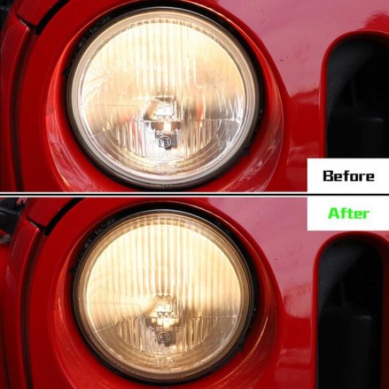 2x Front Headlight Lamp Cover Trim For Jeep Wrangler JK 2007-2018 Smoked Black