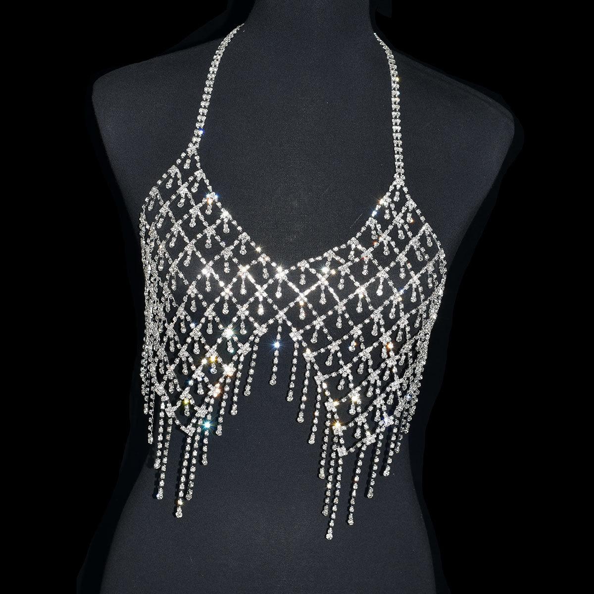Factory Fashion Body Jewelry Personalized Bra diamond Chain Body Jewelry
