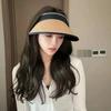 Large brim summer empty top summer UV protection sun protection hat female UV sun hat sun hat face cover UPF50 +