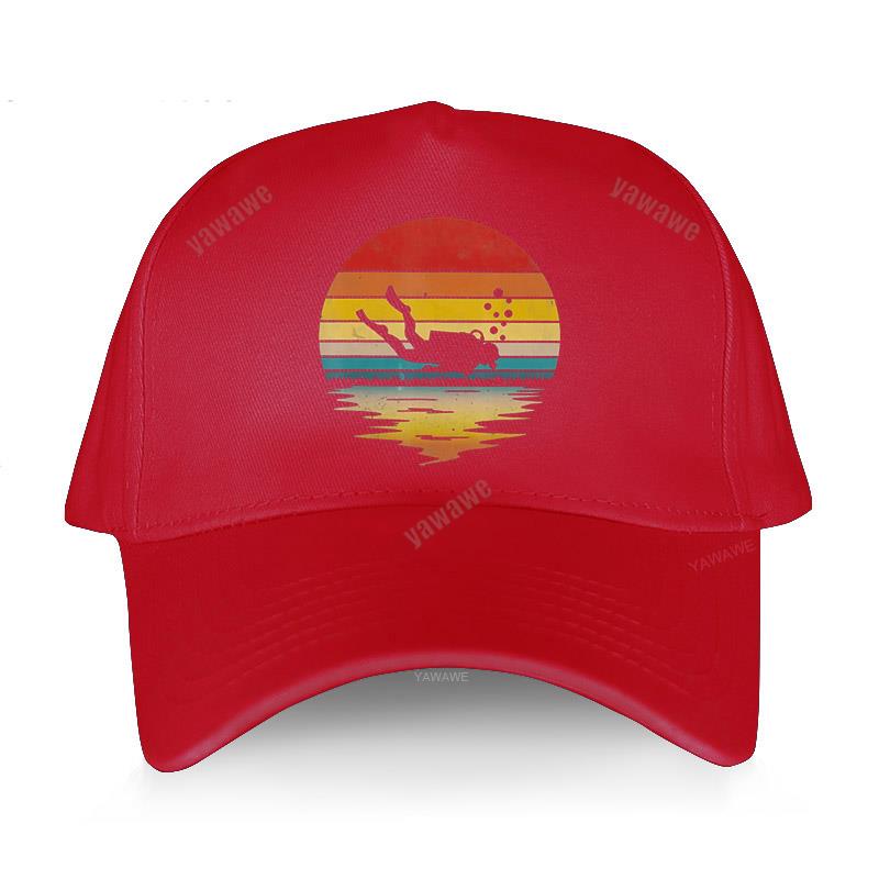 Baseball Cap for Men Hip Hop Harajuku Hats Retro Scuba Diving Cotton 80s Scuba Diver Teens Golf Hat Summer Breathable Caps