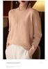 Women's Autumn/Winter Wool Pullover Sweater - Half-High Collar, Irregular Lines, Casual, Thickened Base Layer