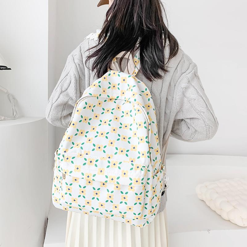Schoolbag: Japanese-style Floral Backpack for Girls, Middle and High School Students, High Look, Stain-resistant, Niche, Large Capacity Backpack