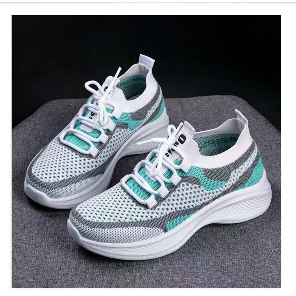 Mesh Casual Women's Shoes Woven Mesh New Breathable Soft Sole Running Casual Versatile Thick Sole Sports Casual Shoes