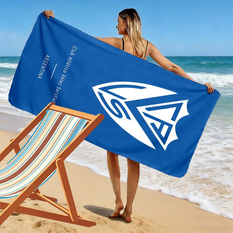 Asciugamano da Spiaggia con Stampa Velez Sarsfield, Asciugamano Grande Morbido Asciugatura Rapida per Spiaggia Campeggio Nuoto