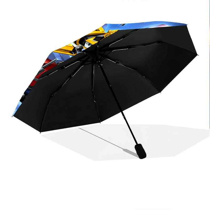 1 PC Automatic Folding Umbrella - Transformers Pattern, Portable & Foldable Design with 8 Ribs, Christmas Birthday Gifts