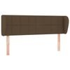 Maison Exclusive - Tête de lit avec oreilles Marron foncé 147x23x78/88 cm Tissu
