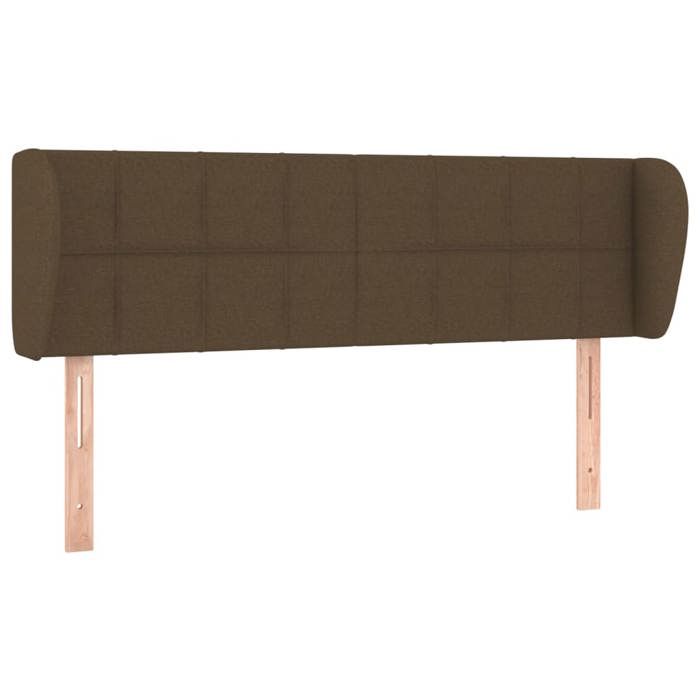 Maison Exclusive - Tête de lit avec oreilles Marron foncé 147x23x78/88 cm Tissu
