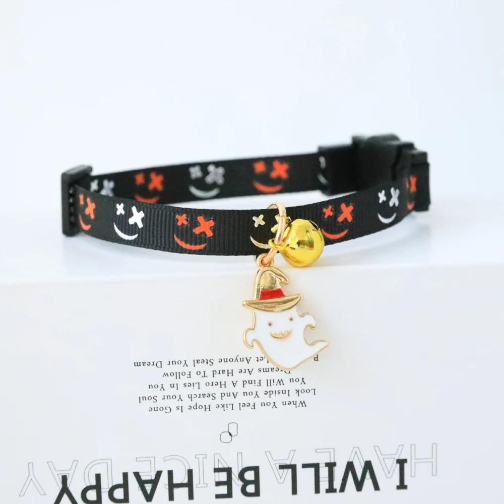 Halloween Cat Collars Adjustable Pet Collar Dog Necklace Kitten Puppy Pendant Pet Products Cat Accessories Halloween Decoration