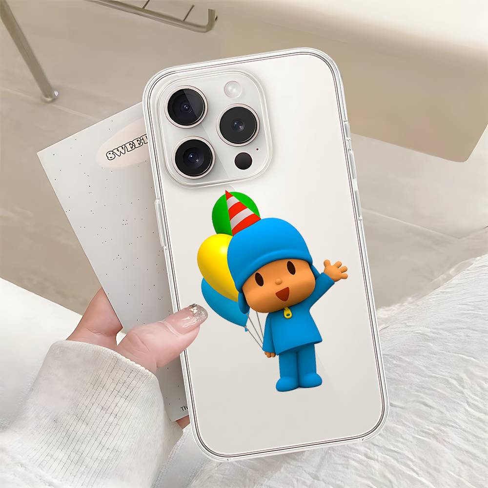 Süße P-POCOYO Handyhülle Für Iphone17 16 15 11 13 14 Pro Max 7 8 Plus X Xr Xs Max Se2020 12mini Transparente Abdeckung