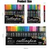 Double-Line Outline Marker Pens, Super Glitter Metallic, Quick-Drying Ink, Compatible with Drawing & Crafting
