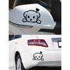 Black Dog & Heart Pattern Car Stickers, Universal Car Exterior Decorative Sticker