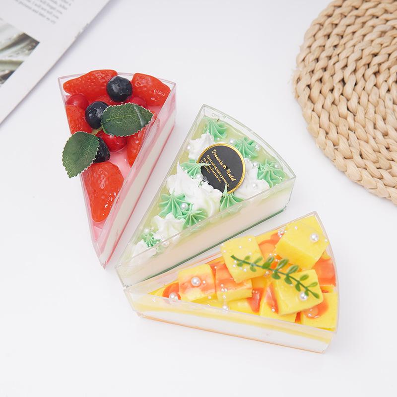Modello Espositore Dessert Gelatina Budino Triangolare Mousse Torta Fragola Mango Francese