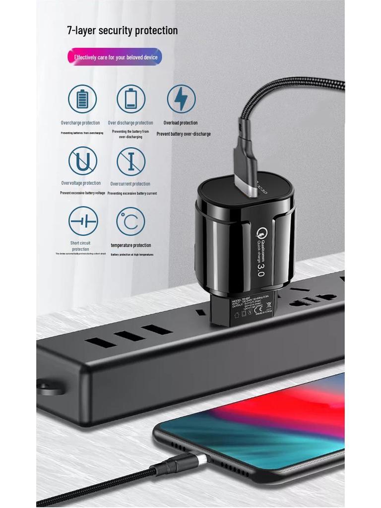 QC 3.0 Fast Mobile USB Charger, Smart 18W EU/US Plug