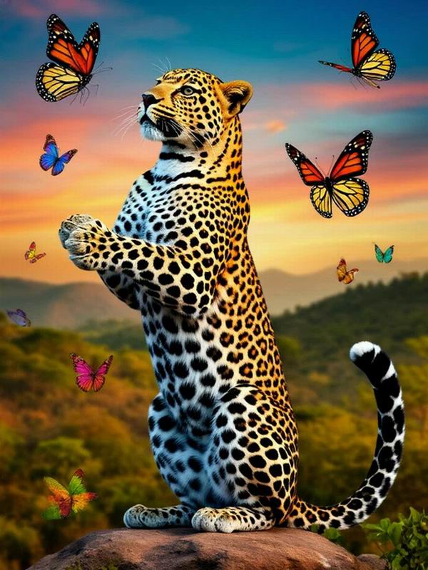 Diamond Painting New Collection Colorful Butterfly Leopard Diy Full Rhinestone Embroidery Animals Mosaic Cross Stitch Kits Wall Decor