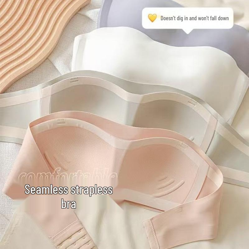 Nahtloses trägerloses Bandeau mit rutschfestem Geleistreifen für Damen, Schönes Rückendesign, Ideal für kleine Brüste