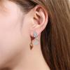 Pendientes colgantes con diseño de diamantes de cristal a la moda para mujer, accesorios, pendientes de plata de ley 925, joyería para mujer con piedras