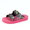 Fashion Women Slippers New Summer Print Flat Outdoor Sandals Beach Outdoor Shoes All-match Casual Large Size Slippers Home Slides Women