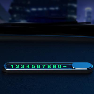 Tarjeta de Estacionamiento Temporal Textura de Aleación de Metal Tarjeta Placa con Número de Teléfono para Auto Tarjeta con Número de Teléfono Adhesivo para Coche Coche Oculto
