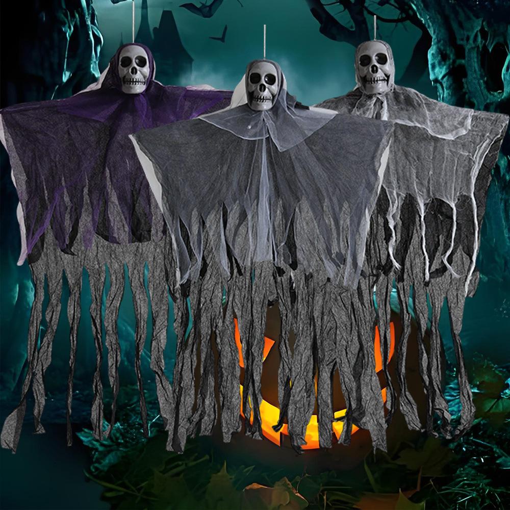 Hanging Halloween Skeleton Ghosts Decorations Halloweens Skeleton Flying Ghost Haunted Haunted House Prop Party Decor