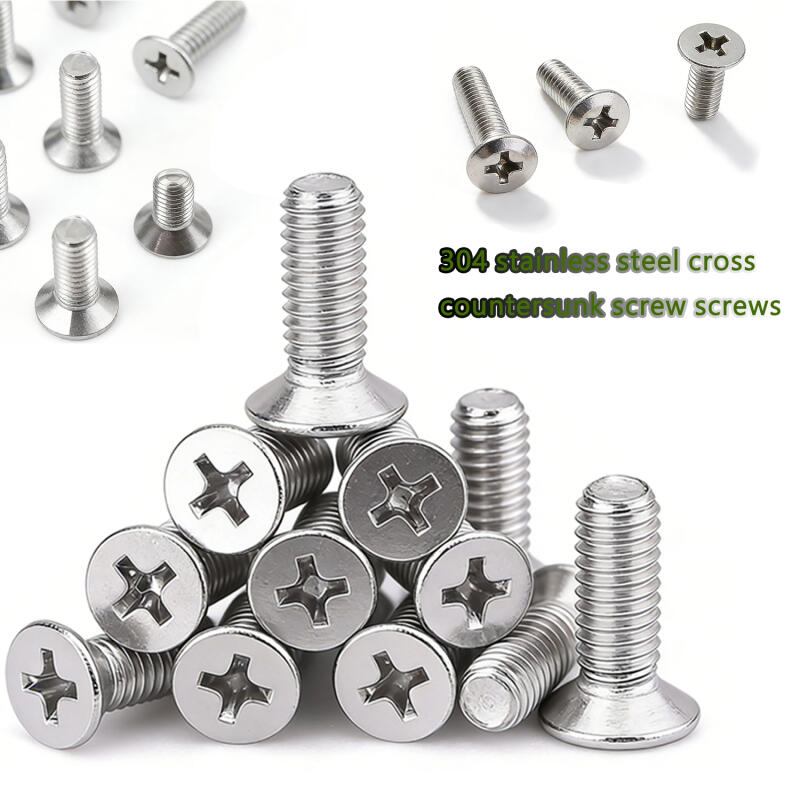 5-50pcs 304 Stainlessy Steel Phillips Countersunk Screws Specifications M1.6 M2 M2.5 M3 M4 M5 M6 Phillips Flat Head Screws/Bolts