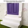 Dollhouse Miniature White Stairs DIY Model Toy Accessory for 1:12 Dollhouse Villa (White Steps)