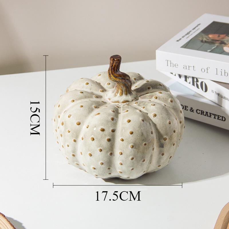 

Ceramic Pumpkin Figurine Novelty Creative Cute Plant Ornaments Funny Aesthetic Miniature Ornament Home Decoration Gift Ideas тыква
