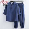 Men’s Taoist Meditation Suit – Summer Cotton-Linen Zen Tang-Style