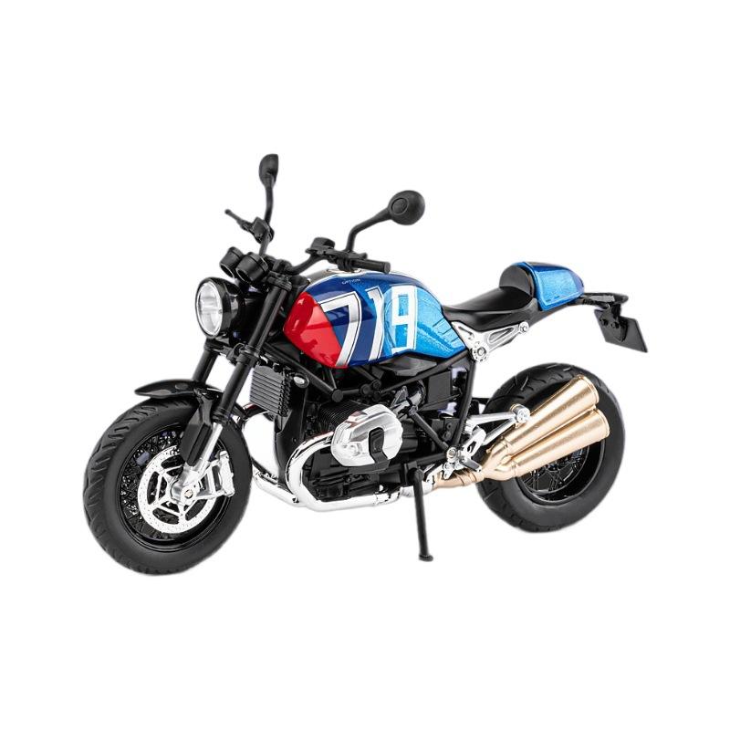 1/12 BMW R Nine T Scrambler Alloy Die Cast Motorcycle Model Toy Vehicle Collection Sound and Light Off Road Autocycle Toys Car
