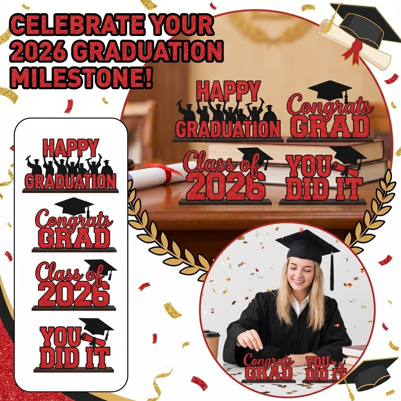 

Graduation Wooden Desktop Decoration one size