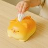 Decorative Resin Paper Box Collectible Dog Model Toy Pineapple Bun Dog Tissue Box  Birthday Gift