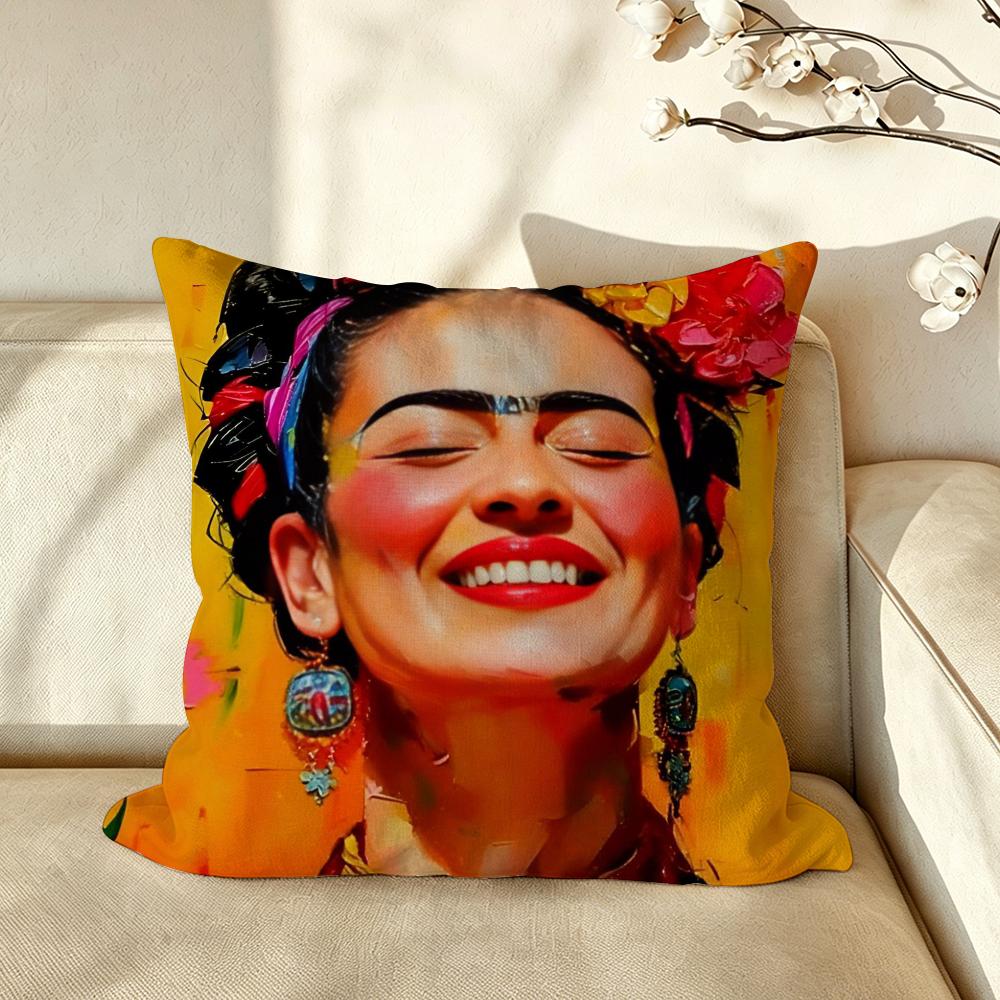 Artist FFrida KKahlo Cushion Cover Pillow Case Antidustmite Pillowcase Silky Short Plush Sofa Cushion Cover hot