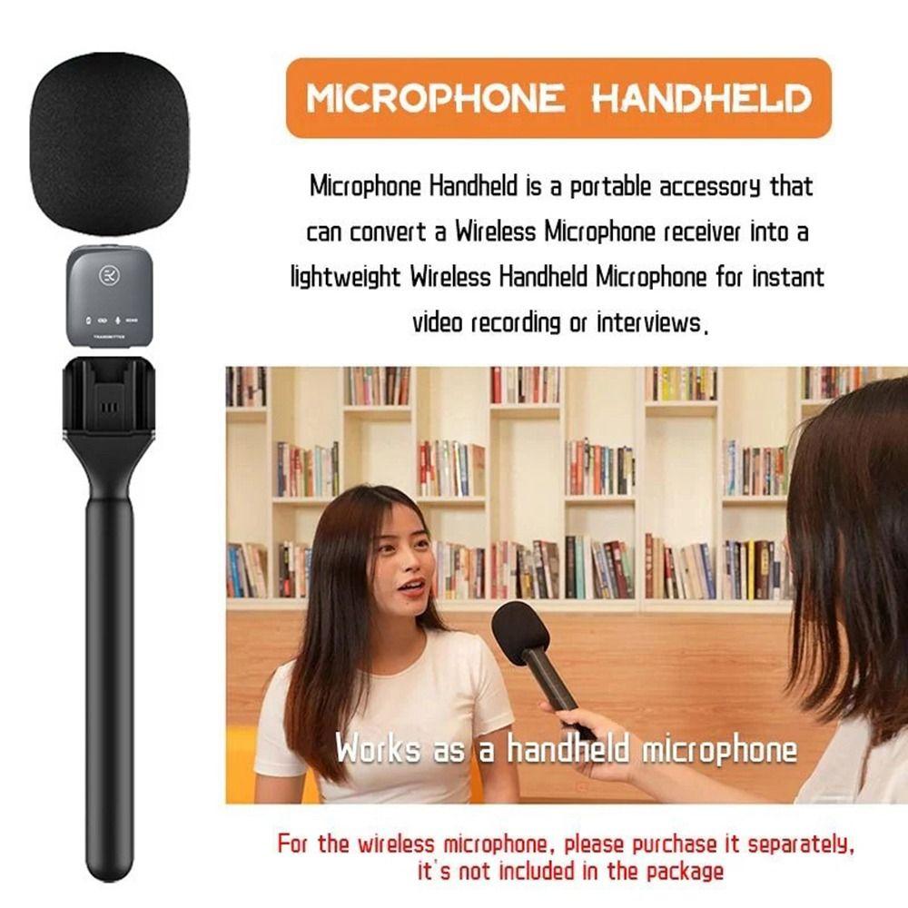 with Windproof Sponge Lavalier Interview Microphone Adaptor Handheld Mic Stand  for DJI MIC
