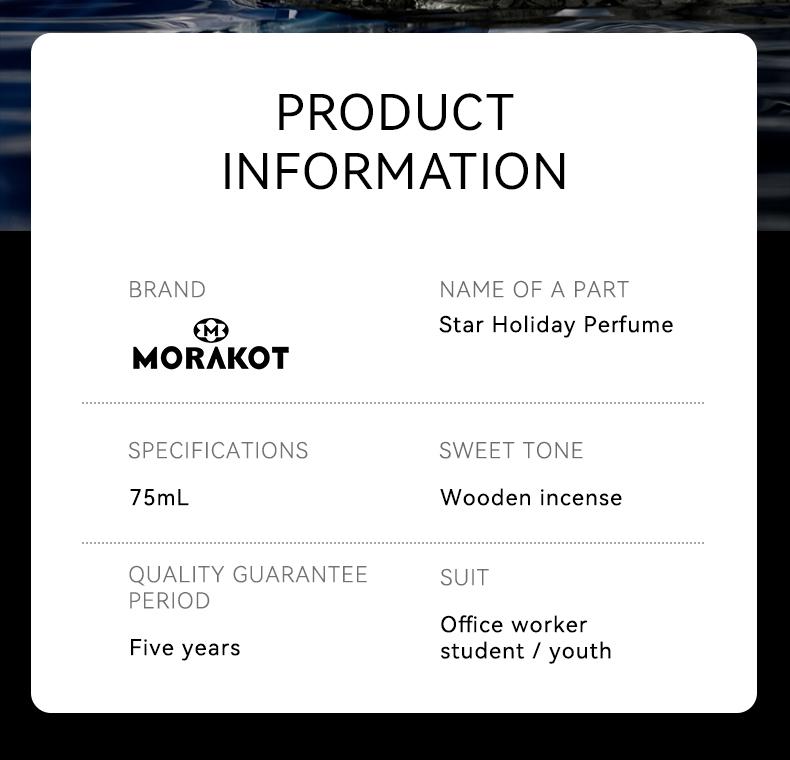 MORAKOT Star-Rated Holiday Eau De Parfum, Sailboat Inspired Luxury Fragrance for Men & Women, Fresh Aquatic Scent with Bergamot, Long Lasting, 75ml