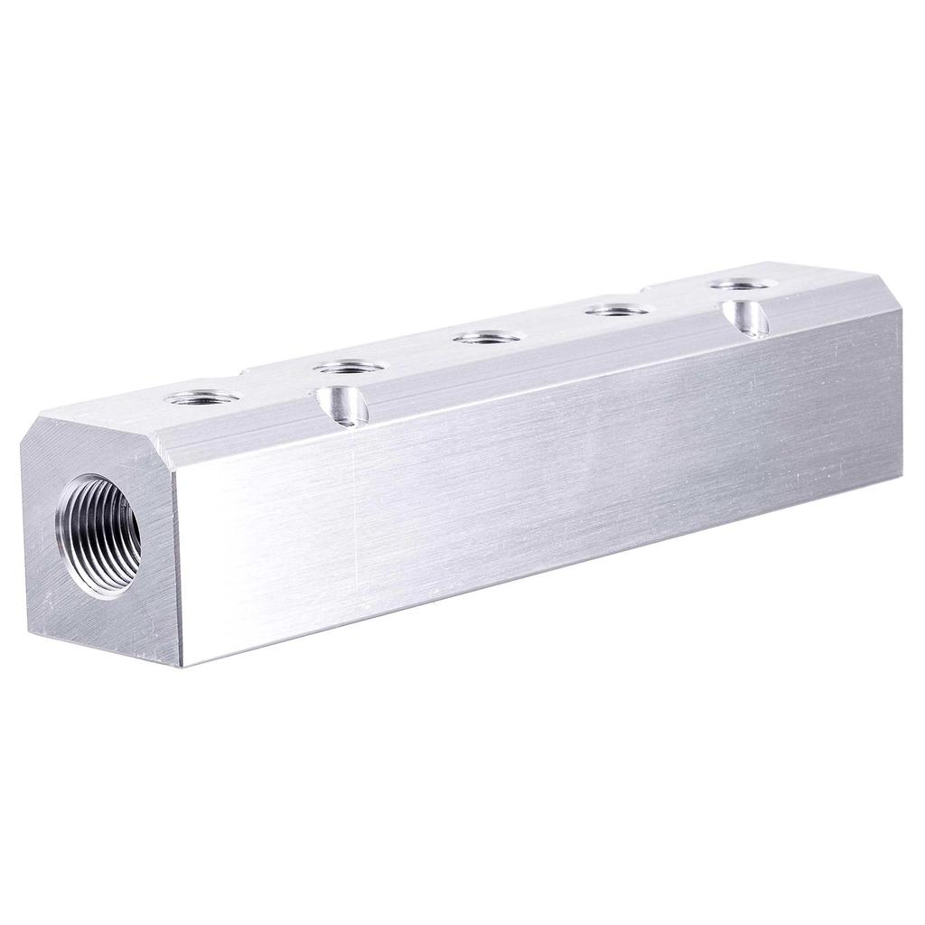 Pneumatic Distribution Strip Aluminum Thread 2X1/2 5X1/4 Inch Installation