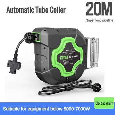 Wall Mounted Electric Drum Automatic Retractable Pipe Reel Standard All Copper Wire Socket Automotive Factory Maintenance Tool