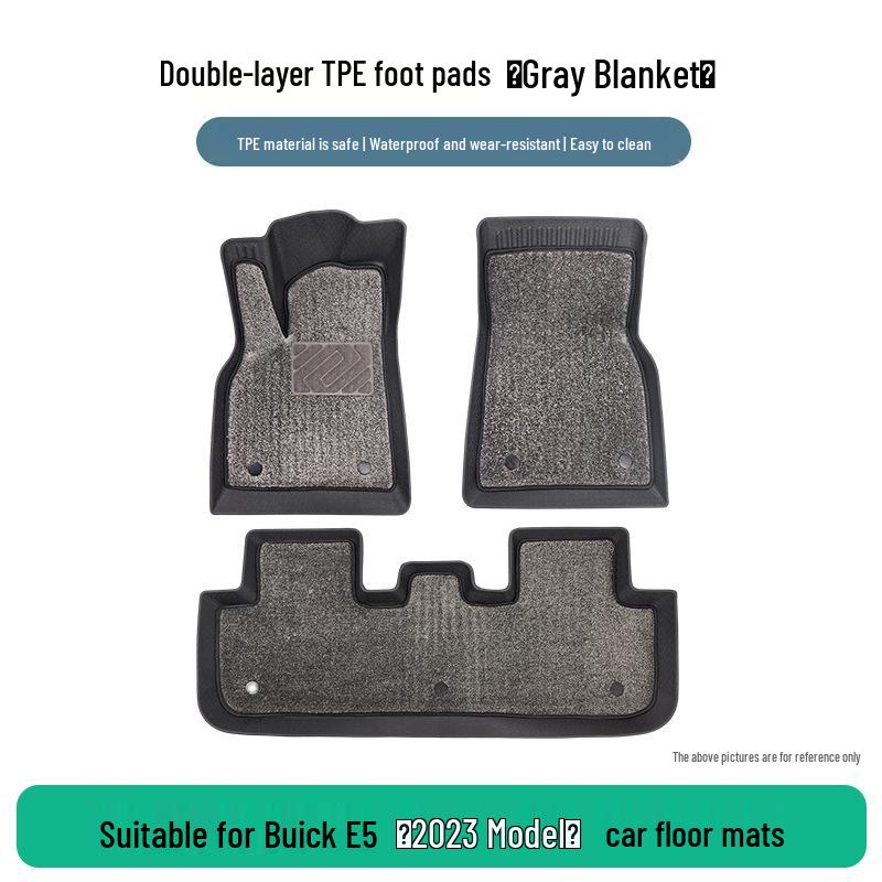 Buick E5 2023 TPE Floor Mats, Three-Piece Set, Anti-Slip and Wear-Resistant